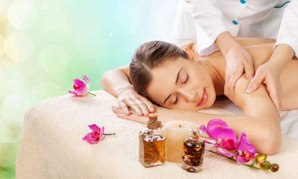 young women having aroma therapy